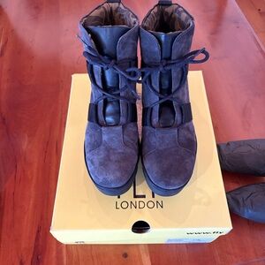 Brand New Fly London Women's Black & Diesel gray Boots. Size 10 (Fits like 9.5).